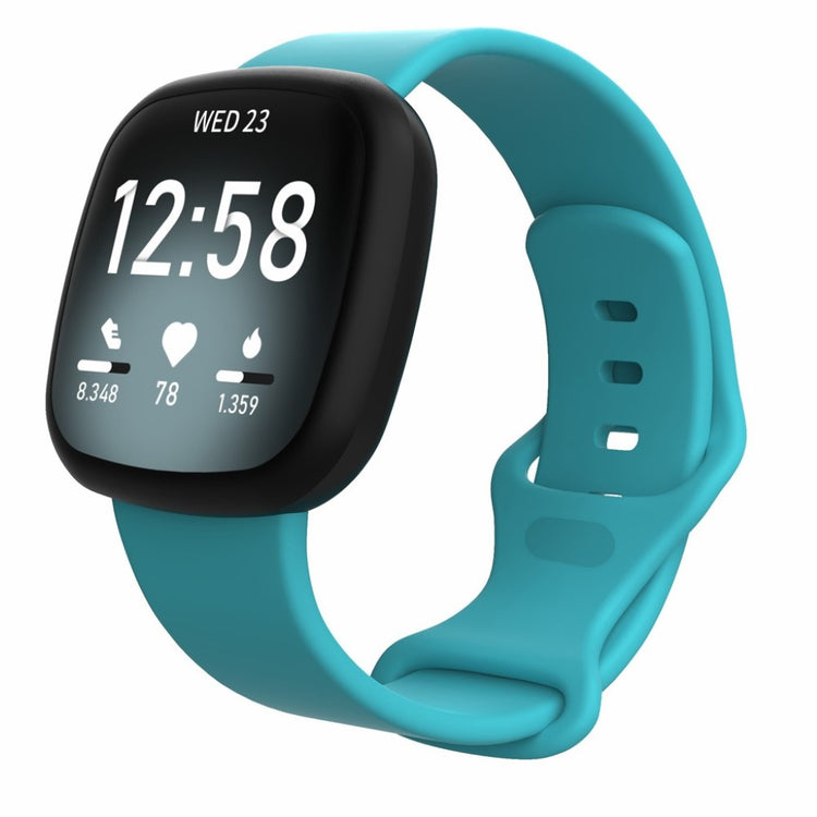 Helt vildt kønt Fitbit Versa 3 / Fitbit Sense Silikone Rem - Størrelse: S - Grøn#serie_15
