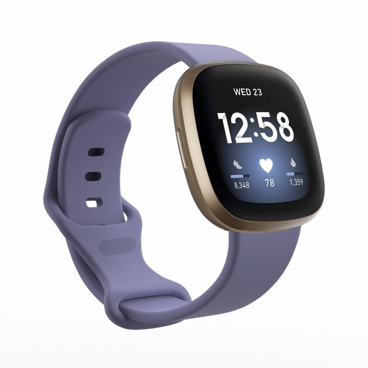 Helt vildt kønt Fitbit Versa 3 / Fitbit Sense Silikone Rem - Størrelse: S - Lilla#serie_17