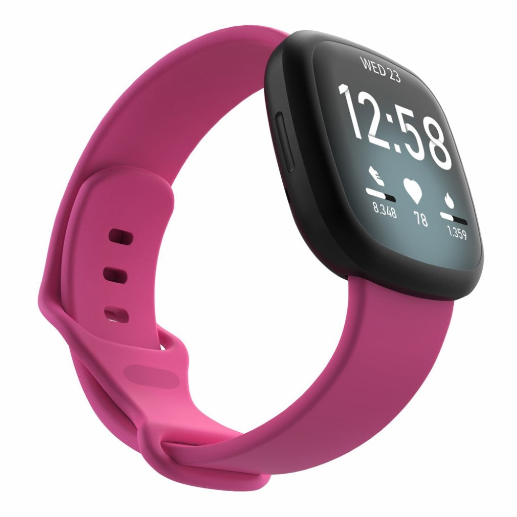 Helt vildt kønt Fitbit Versa 3 / Fitbit Sense Silikone Rem - Størrelse: S - Pink#serie_18