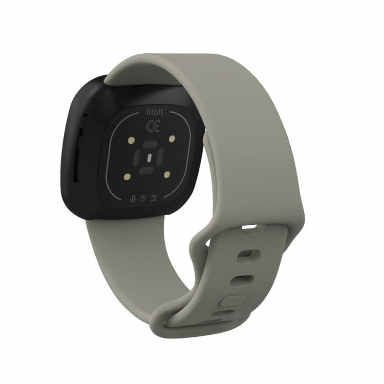 Helt vildt kønt Fitbit Versa 3 / Fitbit Sense Silikone Rem - Størrelse: S - Sølv#serie_2