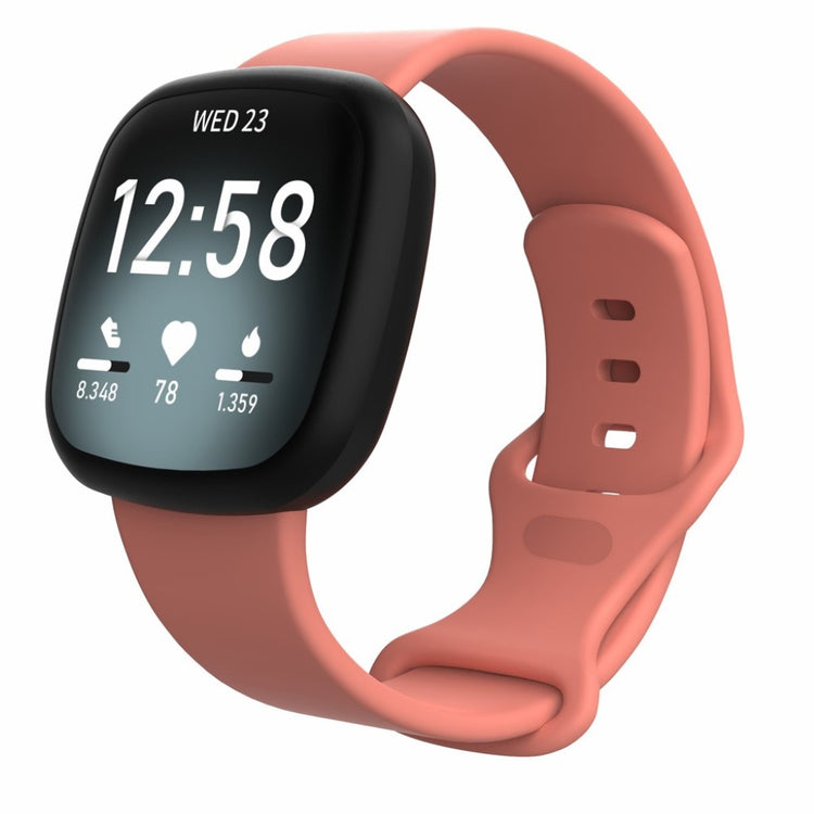 Helt vildt kønt Fitbit Versa 3 / Fitbit Sense Silikone Rem - Størrelse: S - Pink#serie_3