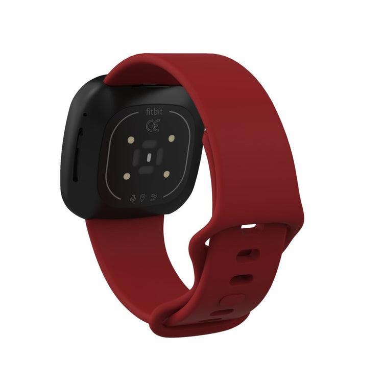 Helt vildt kønt Fitbit Versa 3 / Fitbit Sense Silikone Rem - Størrelse: S - Rød#serie_9