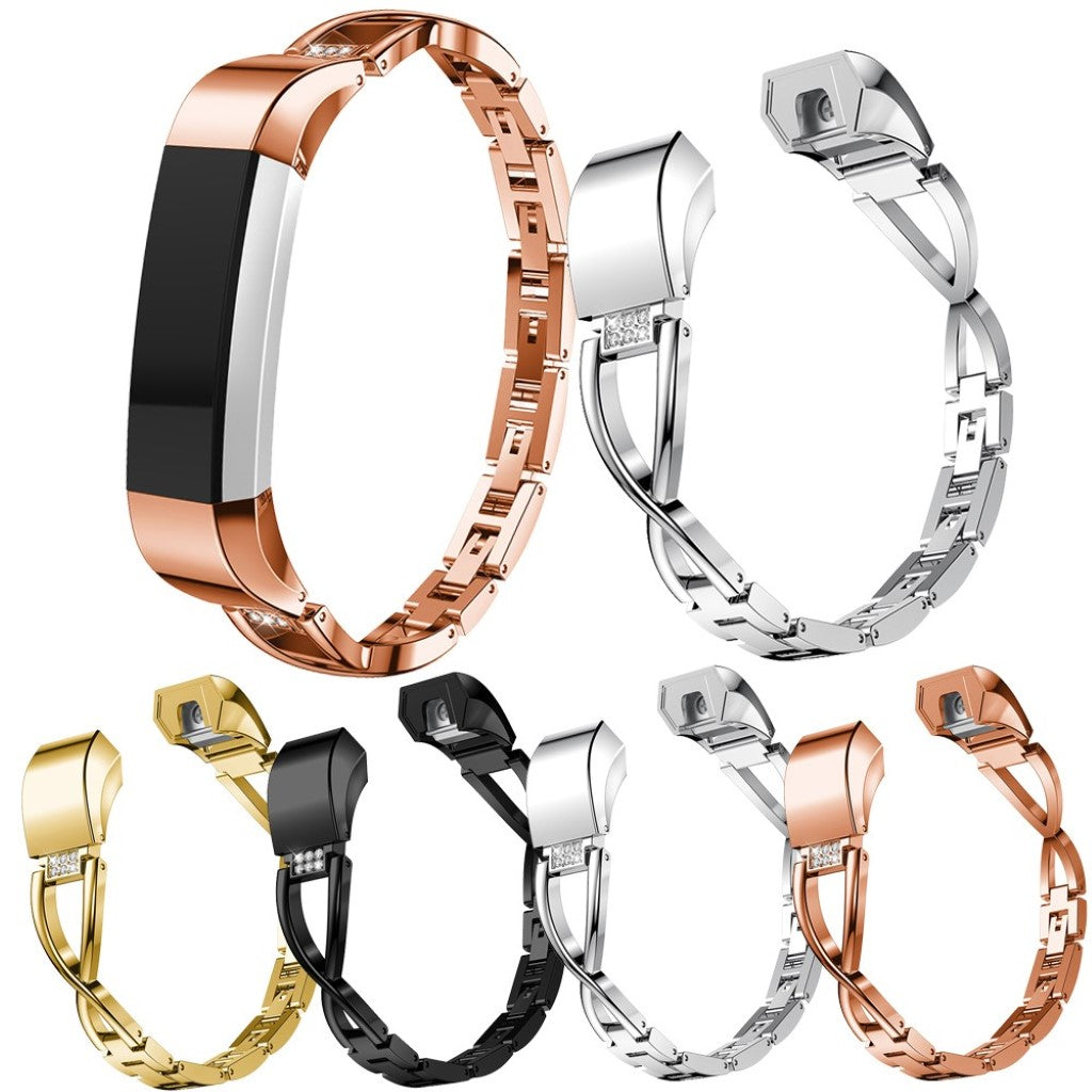 Vildt fint Fitbit Alta HR Metal og Rhinsten Rem - Flerfarvet#serie_2