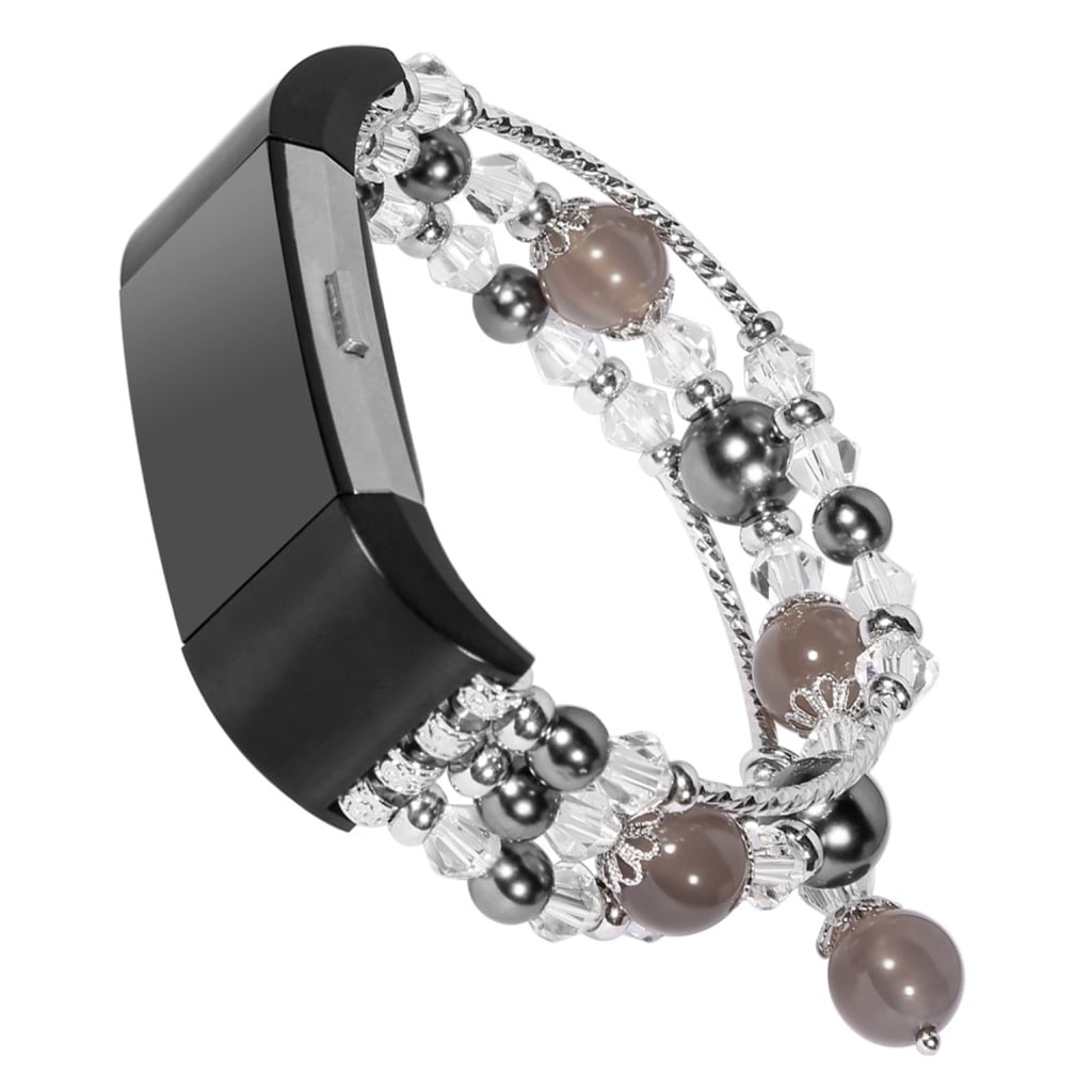Supercool Fitbit Charge 2 Metal og Sten Rem - Sort#serie_1