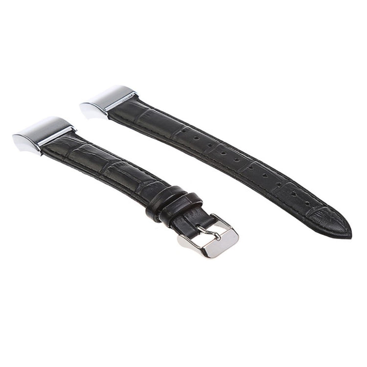 Skøn Fitbit Charge 2 Ægte læder Rem - Sort#serie_1