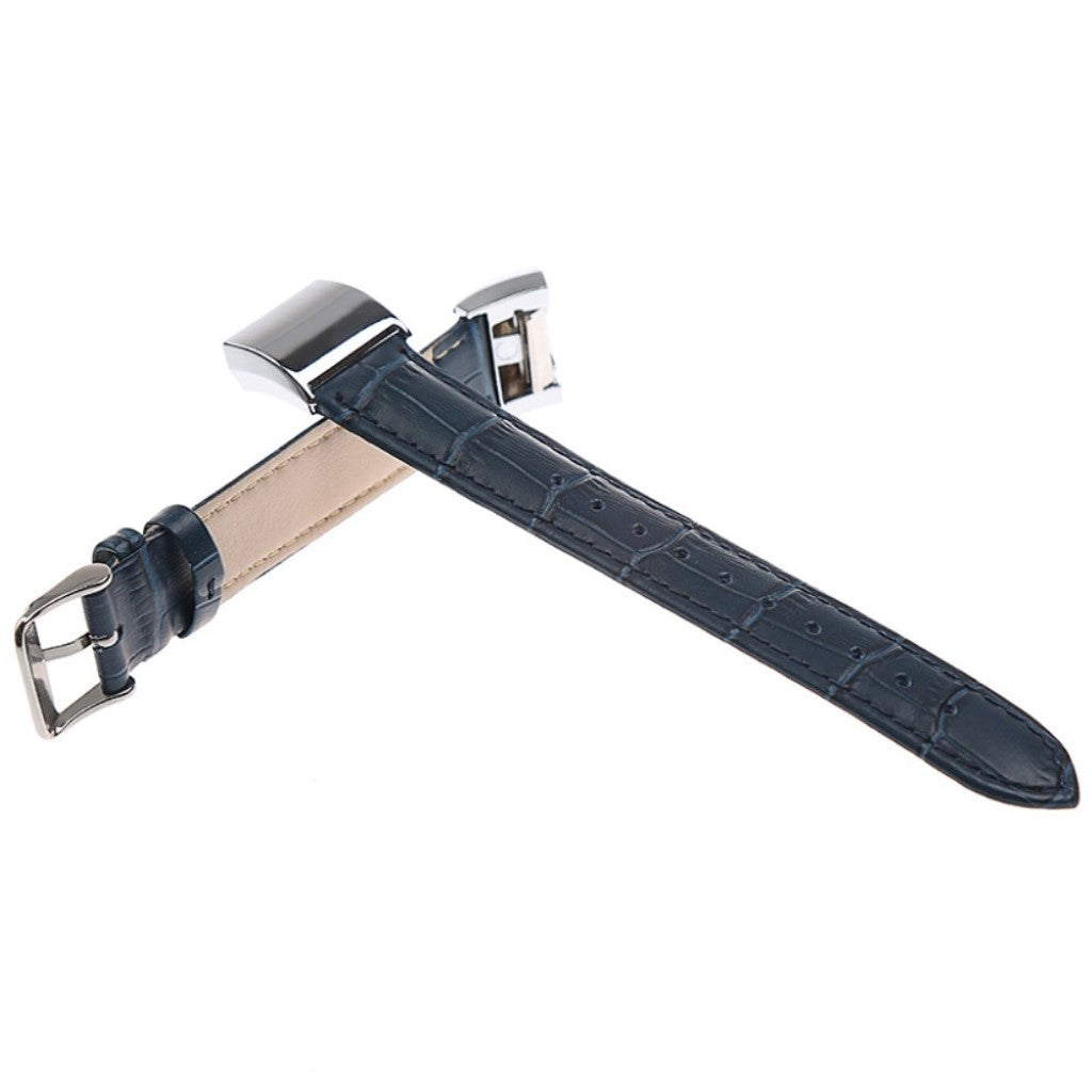 Skøn Fitbit Charge 2 Ægte læder Rem - Blå#serie_4