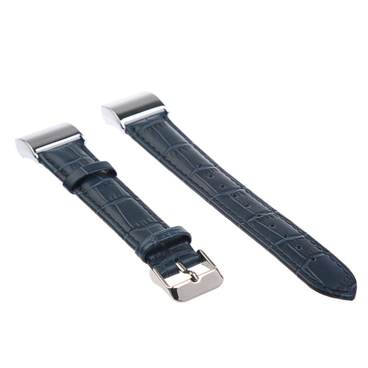 Skøn Fitbit Charge 2 Ægte læder Rem - Blå#serie_4