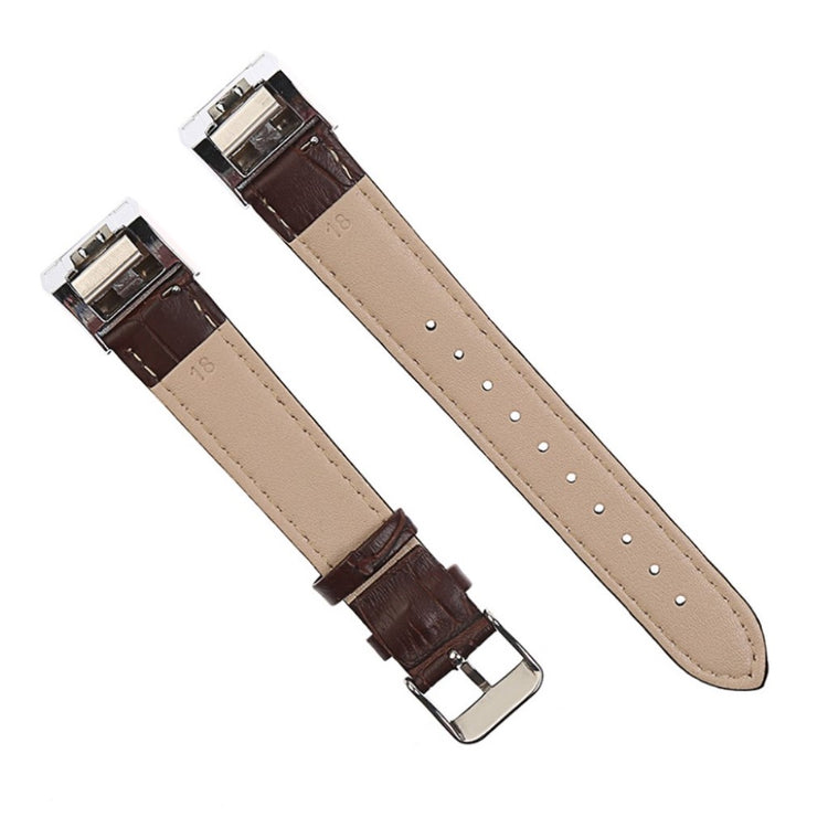 Skøn Fitbit Charge 2 Ægte læder Rem - Brun#serie_5