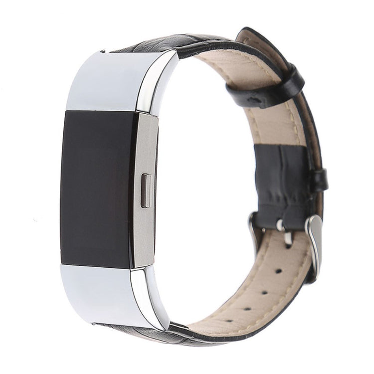Skøn Fitbit Charge 2 Ægte læder Rem - Brun#serie_5