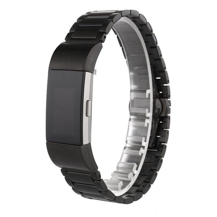 Super fantastisk Fitbit Charge 2 Metal Rem - Sort#serie_1