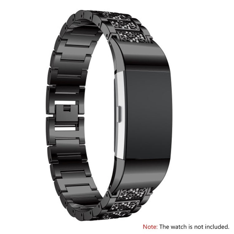 Meget flot Fitbit Charge 2 Metal Rem - Sort#serie_1