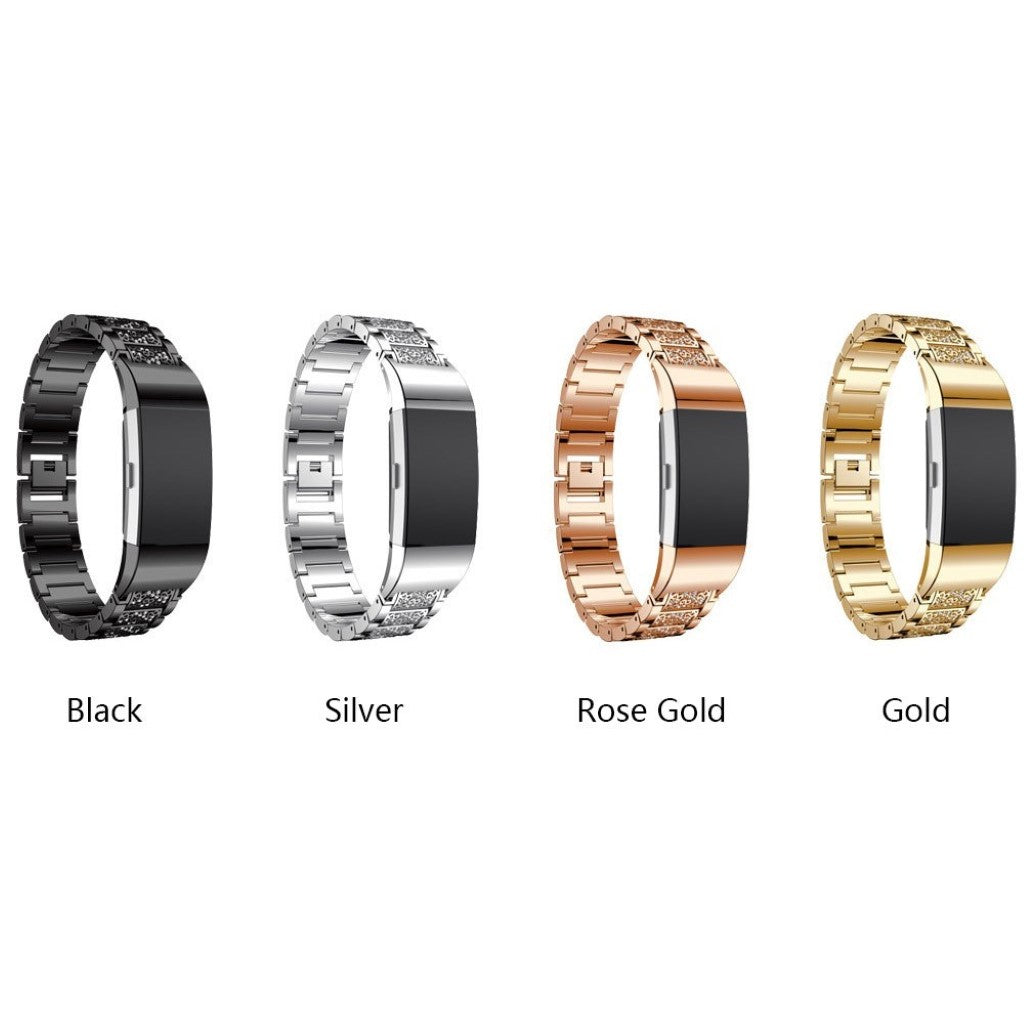 Meget flot Fitbit Charge 2 Metal Rem - Sort#serie_1