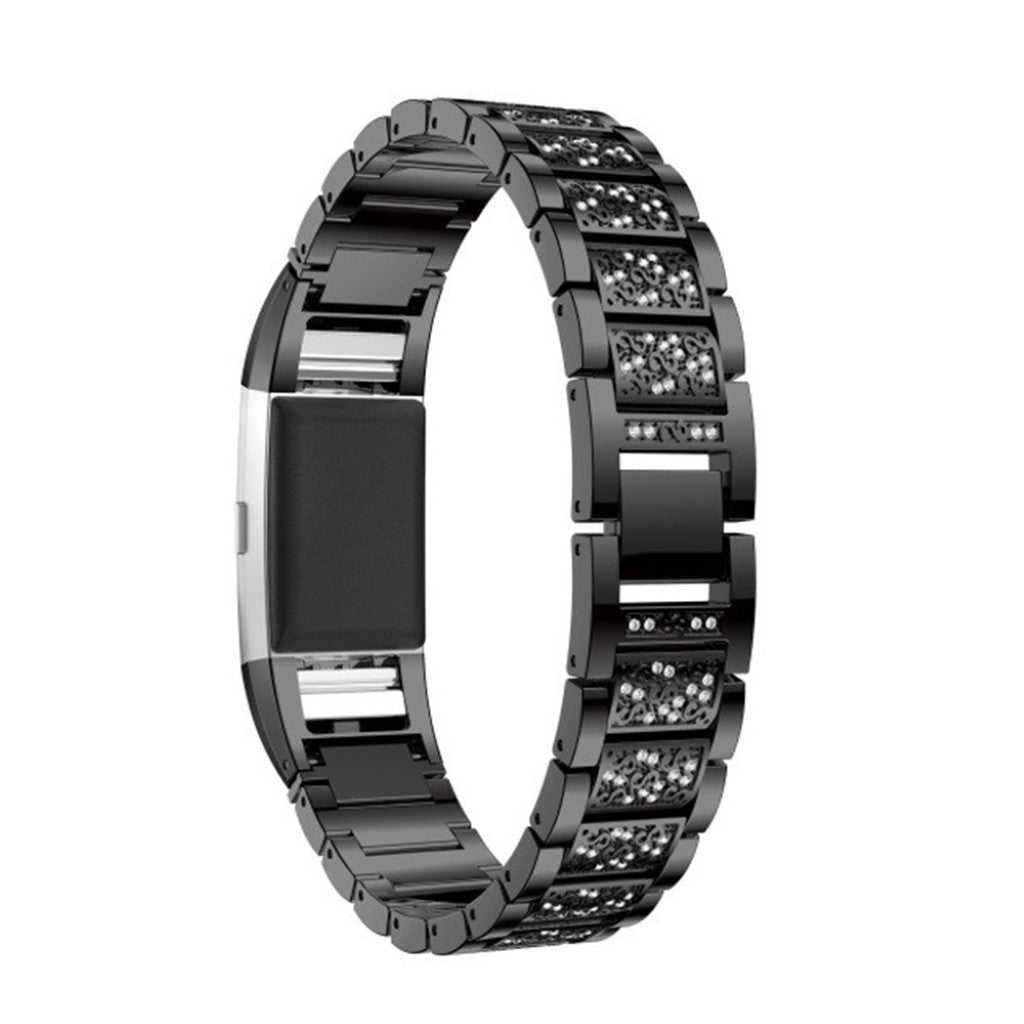 Meget flot Fitbit Charge 2 Metal Rem - Sort#serie_1