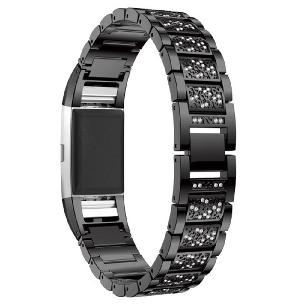 Meget flot Fitbit Charge 2 Metal Rem - Sort#serie_1