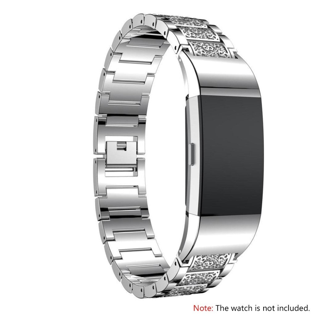 Meget flot Fitbit Charge 2 Metal Rem - Sølv#serie_2
