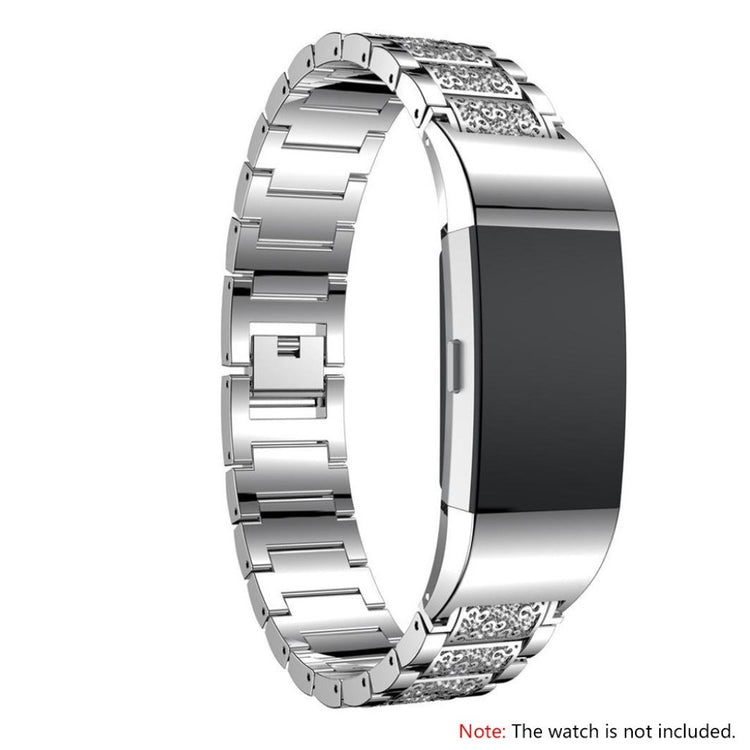 Meget flot Fitbit Charge 2 Metal Rem - Sølv#serie_2