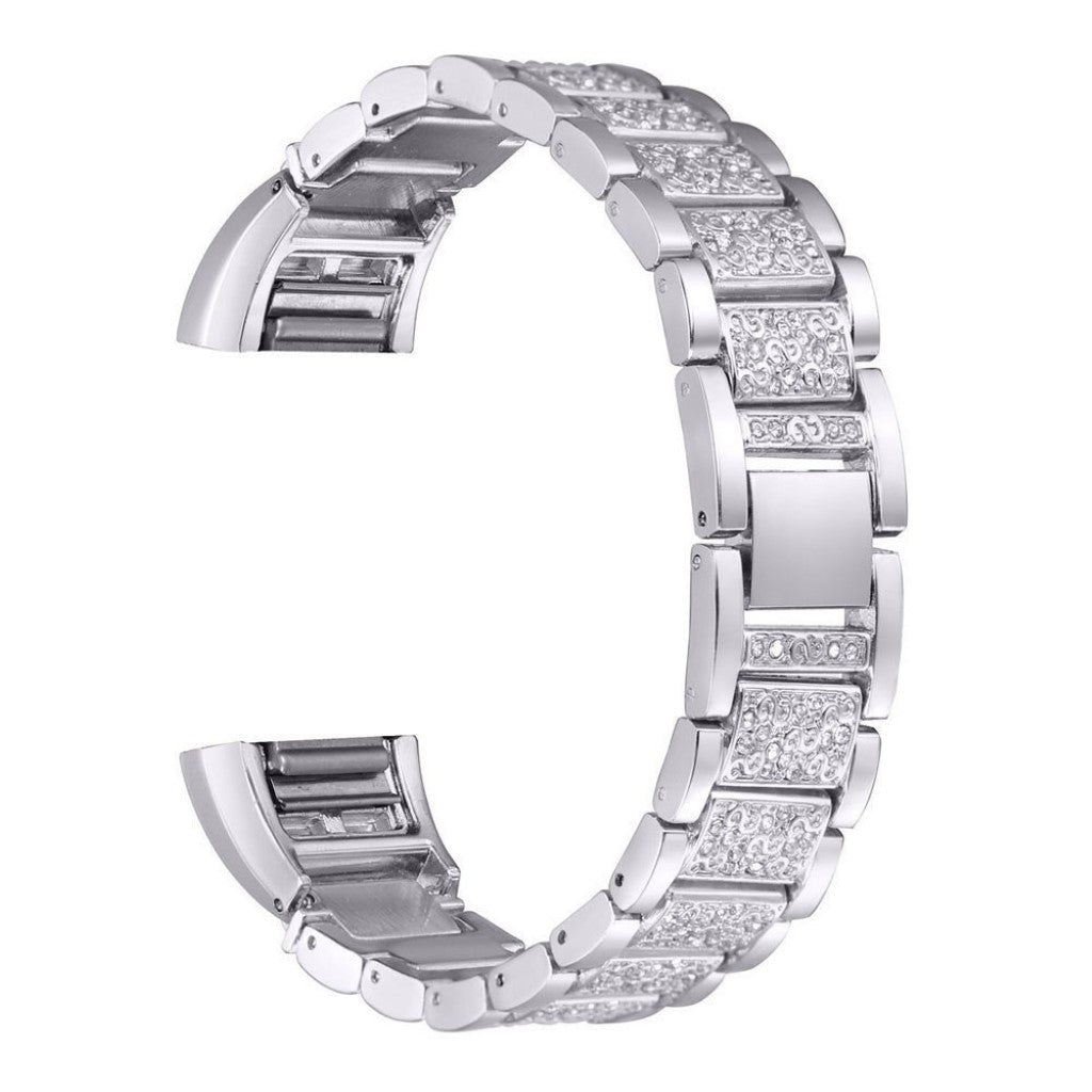 Meget flot Fitbit Charge 2 Metal Rem - Sølv#serie_2