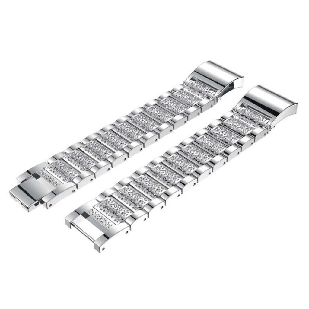 Meget flot Fitbit Charge 2 Metal Rem - Sølv#serie_2