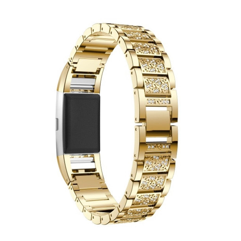 Meget flot Fitbit Charge 2 Metal Rem - Guld#serie_3