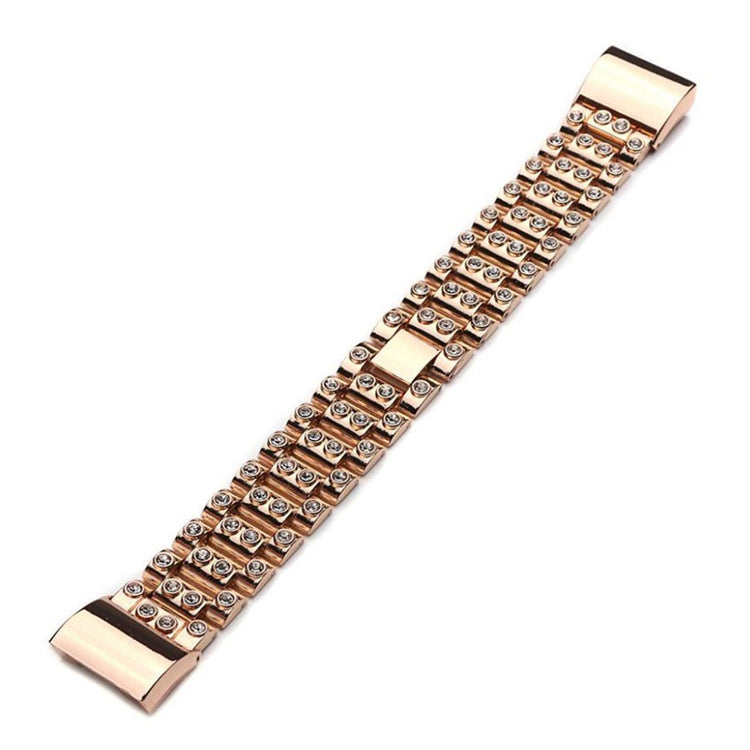Rigtigt godt Fitbit Charge 2 Metal og Rhinsten Rem - Pink#serie_2
