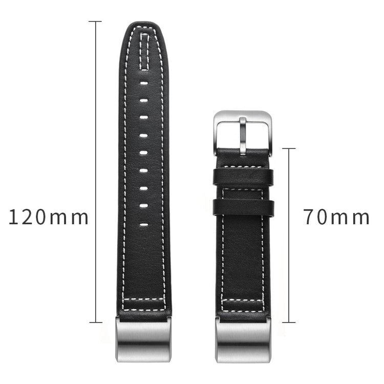 Mega cool Fitbit Charge 2 Ægte læder Rem - Sort#serie_1
