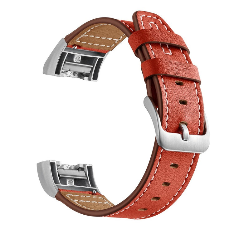 Mega cool Fitbit Charge 2 Ægte læder Rem - Rød#serie_2