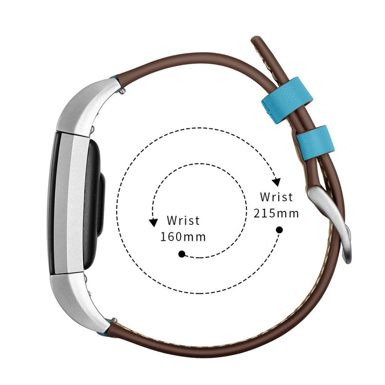 Mega cool Fitbit Charge 2 Ægte læder Rem - Blå#serie_3