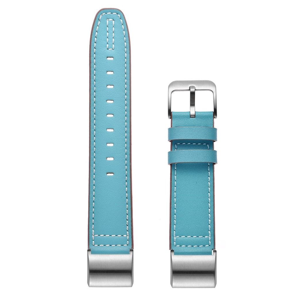 Mega cool Fitbit Charge 2 Ægte læder Rem - Blå#serie_3