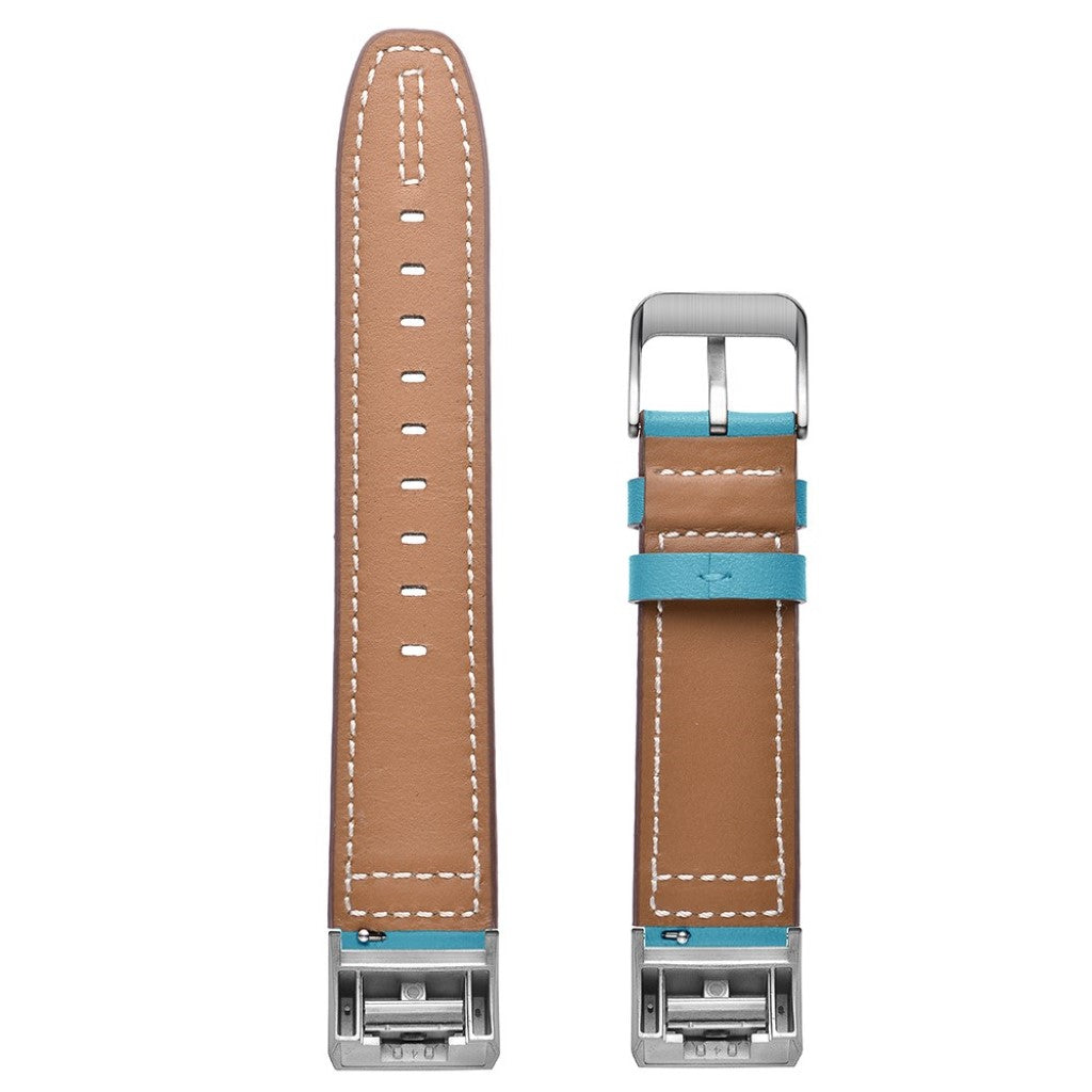 Mega cool Fitbit Charge 2 Ægte læder Rem - Blå#serie_3