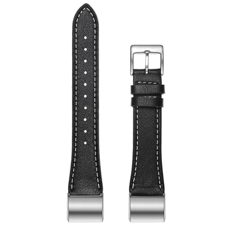 Helt vildt fint Fitbit Charge 2 Ægte læder Rem - Sort#serie_1