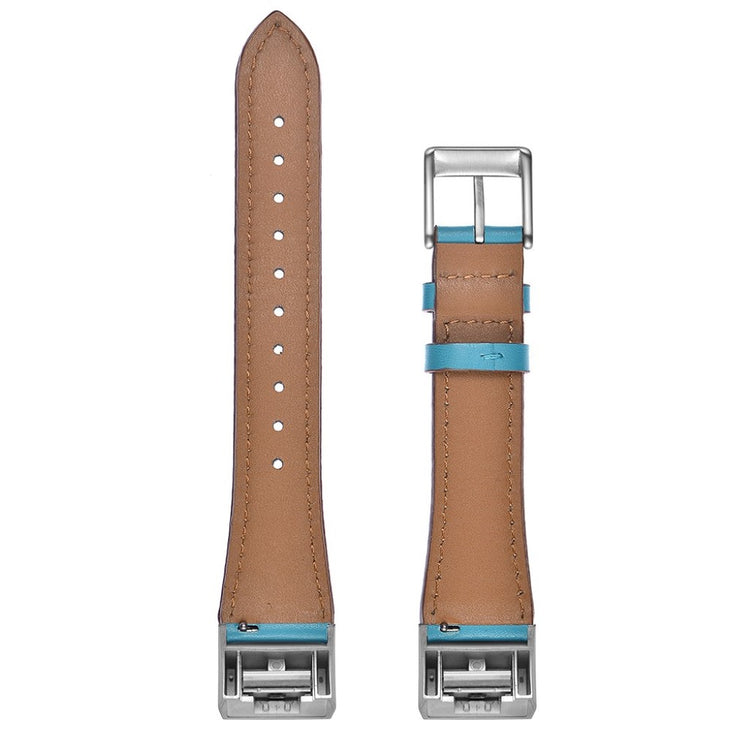 Helt vildt fint Fitbit Charge 2 Ægte læder Rem - Blå#serie_3