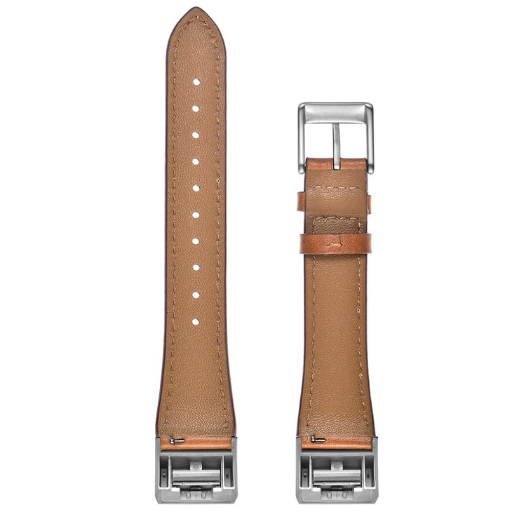 Helt vildt fint Fitbit Charge 2 Ægte læder Rem - Brun#serie_4