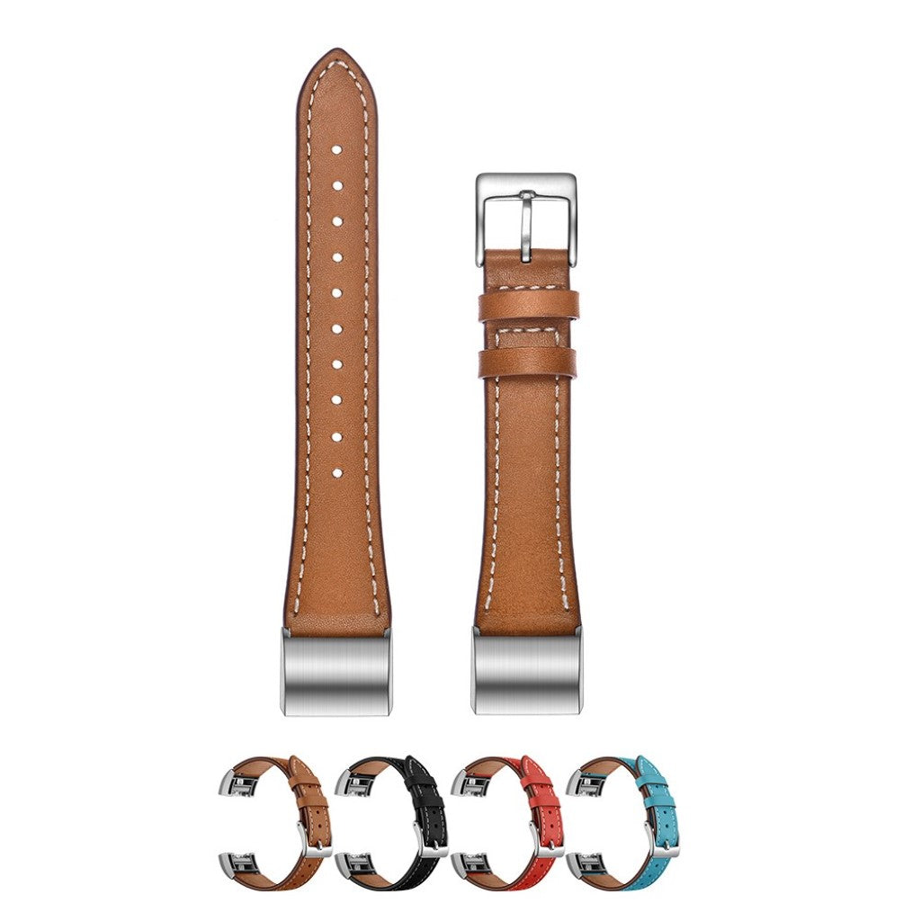 Helt vildt fint Fitbit Charge 2 Ægte læder Rem - Brun#serie_4