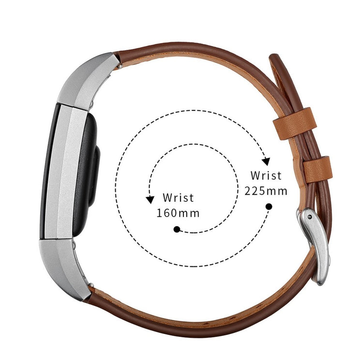 Helt vildt fint Fitbit Charge 2 Ægte læder Rem - Brun#serie_4
