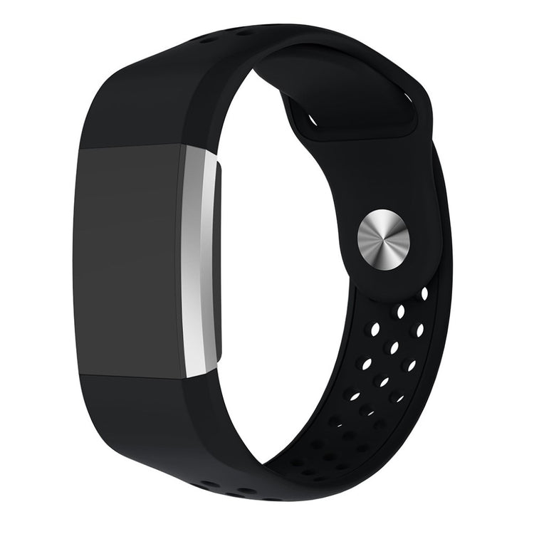 Meget elegant Fitbit Charge 2 Silikone Rem - Sort#serie_1
