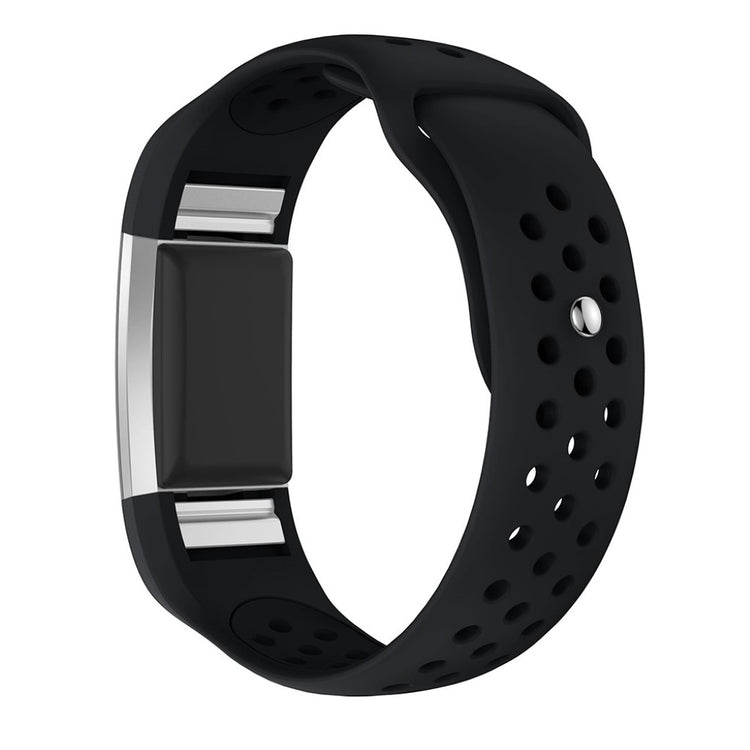Meget elegant Fitbit Charge 2 Silikone Rem - Sort#serie_1