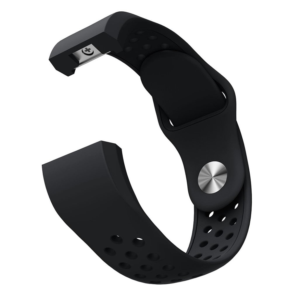 Meget elegant Fitbit Charge 2 Silikone Rem - Sort#serie_1
