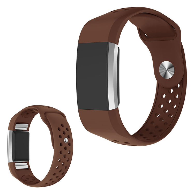 Meget elegant Fitbit Charge 2 Silikone Rem - Brun#serie_10
