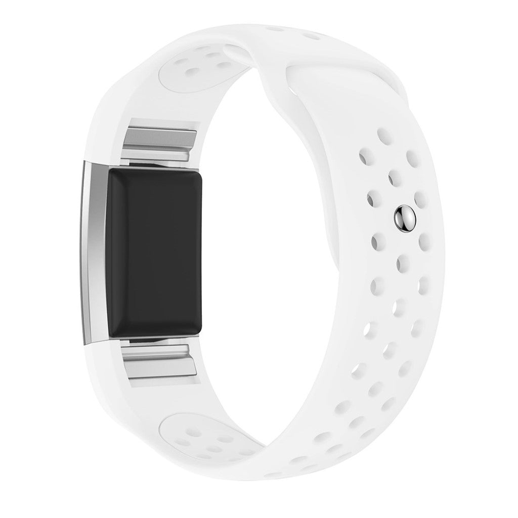 Meget elegant Fitbit Charge 2 Silikone Rem - Hvid#serie_2