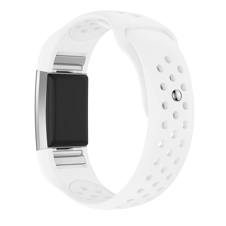 Meget elegant Fitbit Charge 2 Silikone Rem - Hvid#serie_2