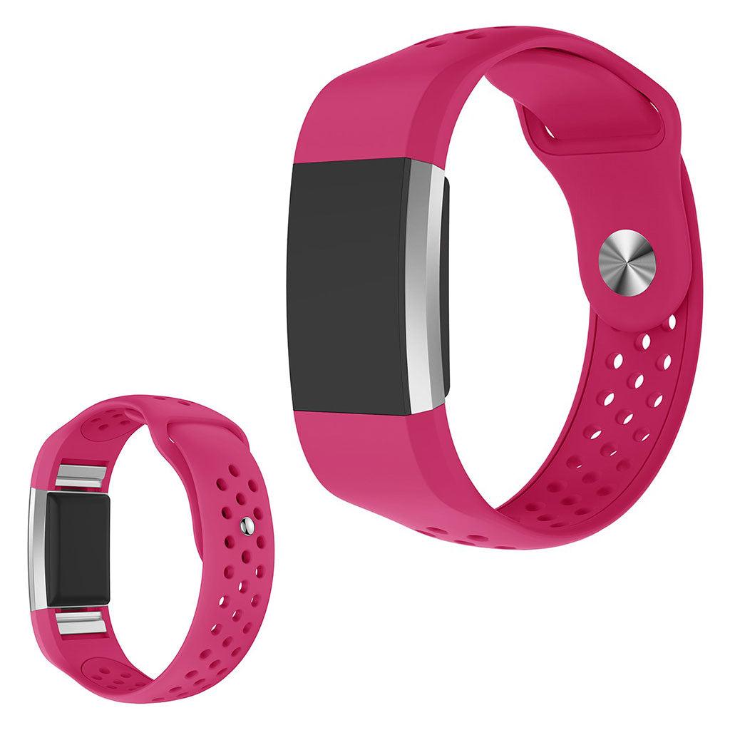 Meget elegant Fitbit Charge 2 Silikone Rem - Pink#serie_3