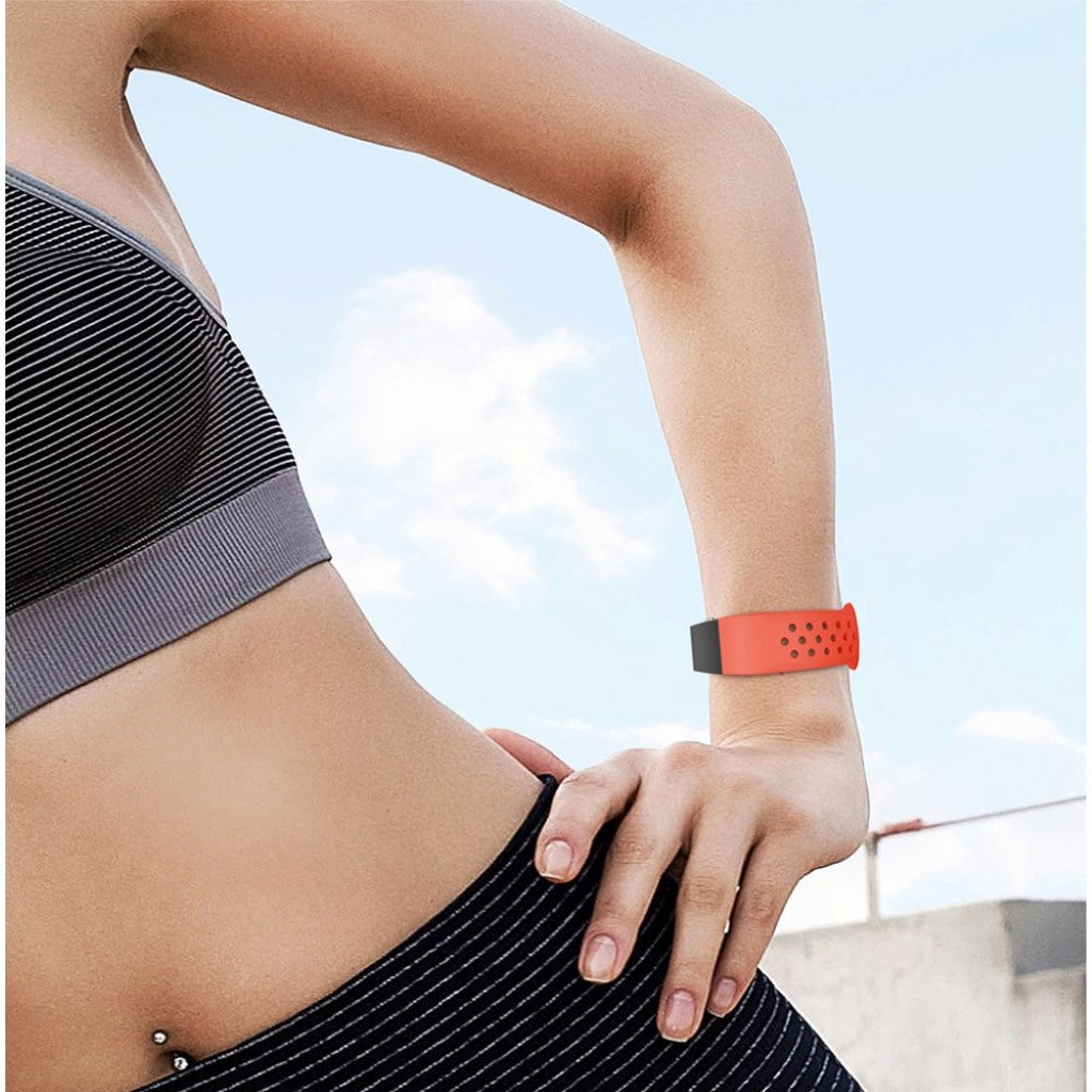 Meget elegant Fitbit Charge 2 Silikone Rem - Orange#serie_5