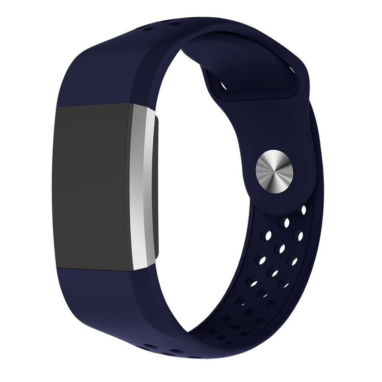 Meget elegant Fitbit Charge 2 Silikone Rem - Blå#serie_8