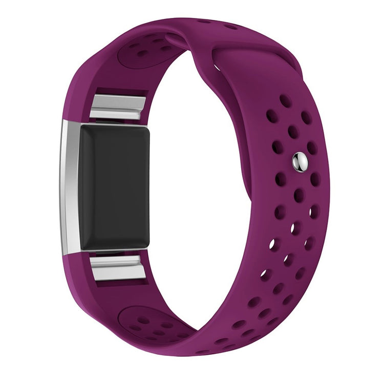 Meget elegant Fitbit Charge 2 Silikone Rem - Lilla#serie_9