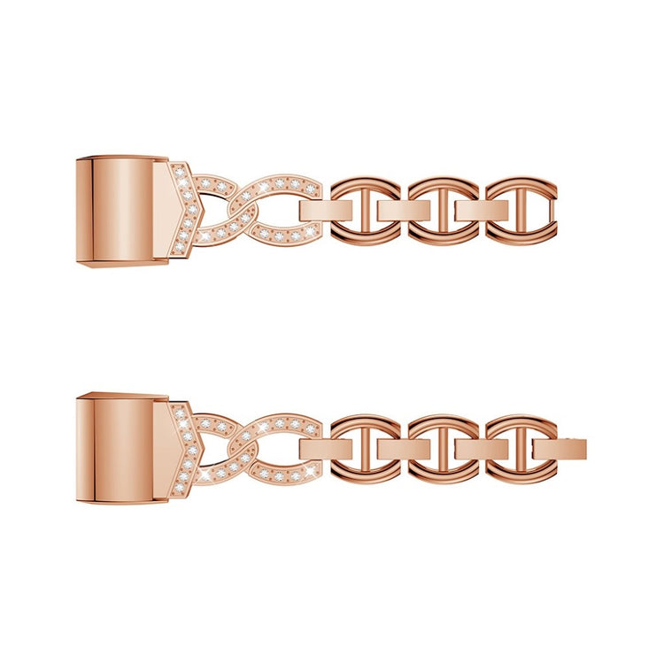 Fint Fitbit Charge 2 Metal og Rhinsten Rem - Pink#serie_3