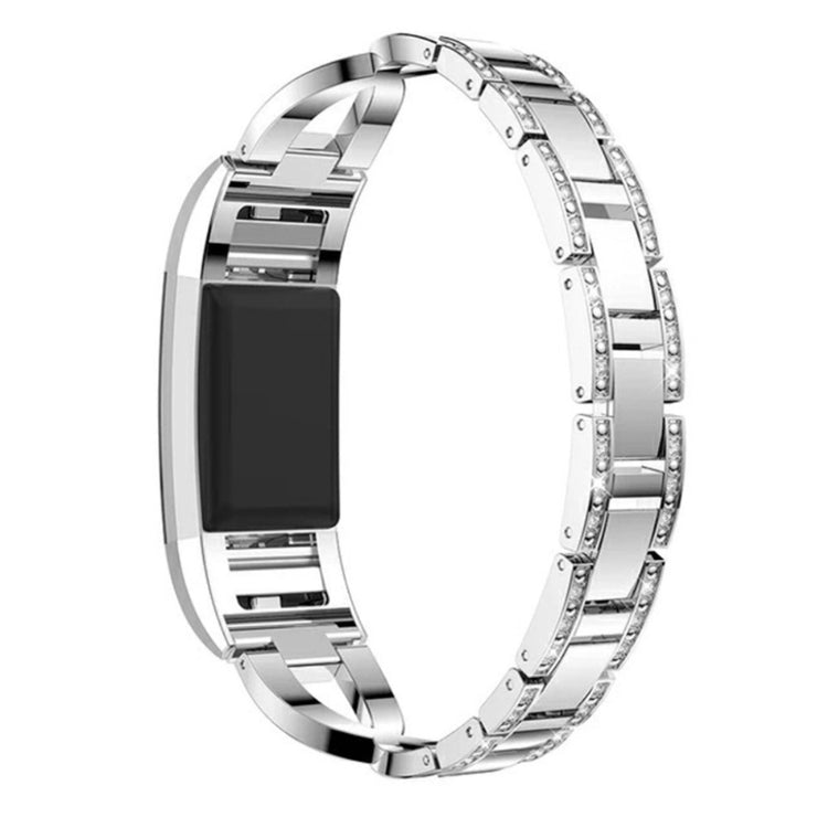 Helt vildt skøn Fitbit Charge 2 Metal og Rhinsten Rem - Sølv#serie_2