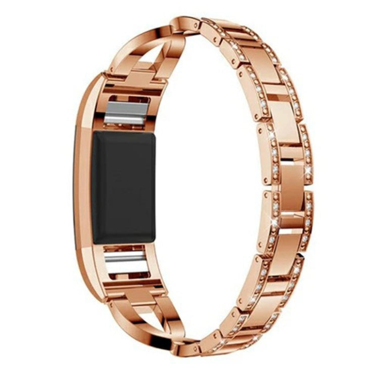 Helt vildt skøn Fitbit Charge 2 Metal og Rhinsten Rem - Pink#serie_3