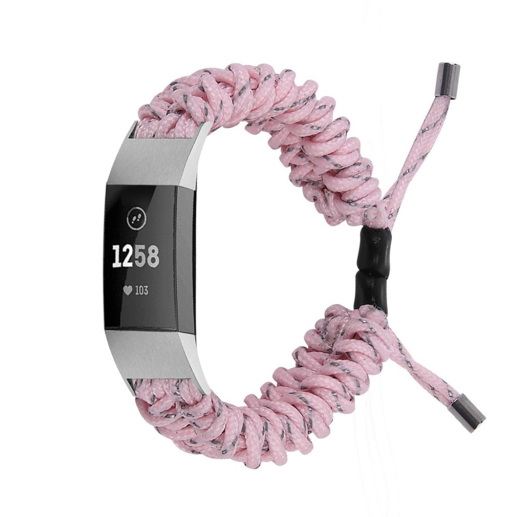 Meget elegant Fitbit Charge 2 Nylon Rem - Pink#serie_1