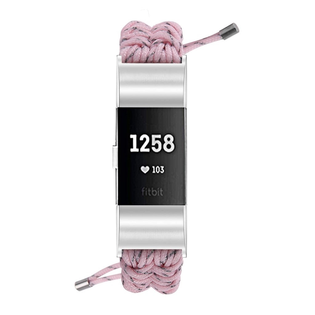 Meget elegant Fitbit Charge 2 Nylon Rem - Pink#serie_1
