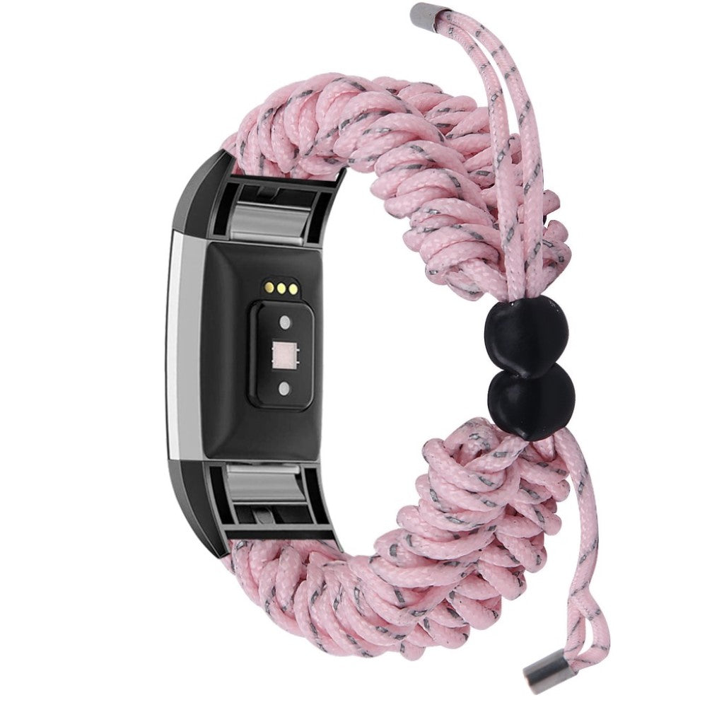Meget elegant Fitbit Charge 2 Nylon Rem - Pink#serie_1